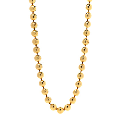 Chanel Metal Bead Necklace Gold 1 of 7
