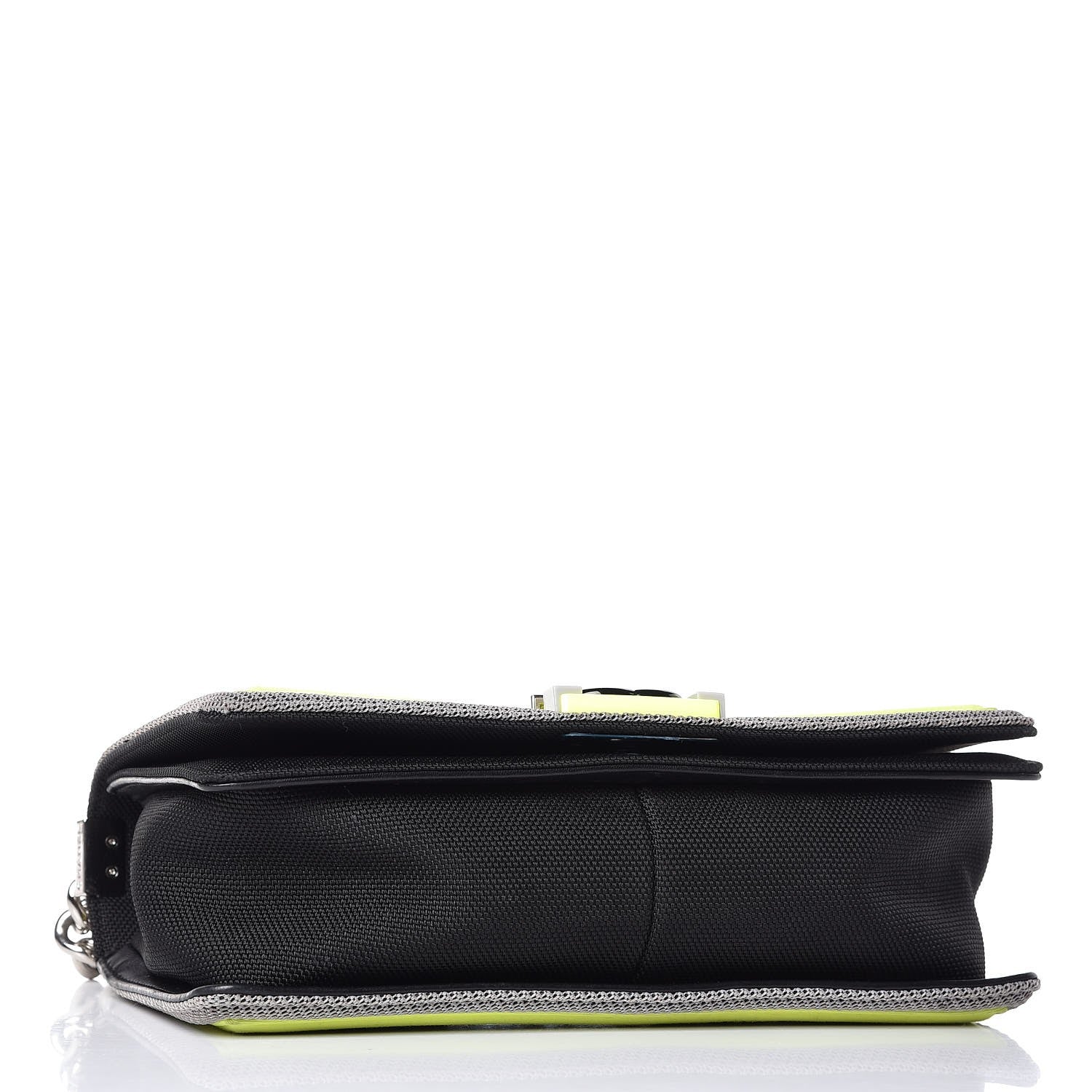 Chanel Canvas Quilted Medium Fluo Boy Flap Black Grey Yellow 4 of 11