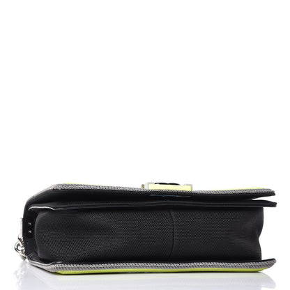 Chanel Canvas Quilted Medium Fluo Boy Flap Black Grey Yellow 4 of 11