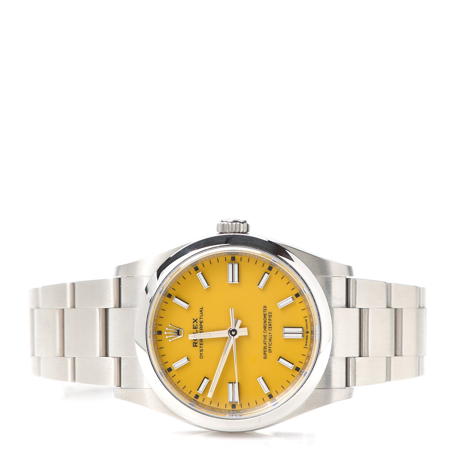 Rolex Stainless Steel 36mm Oyster Perpetual Watch Yellow 126000 2 of 6