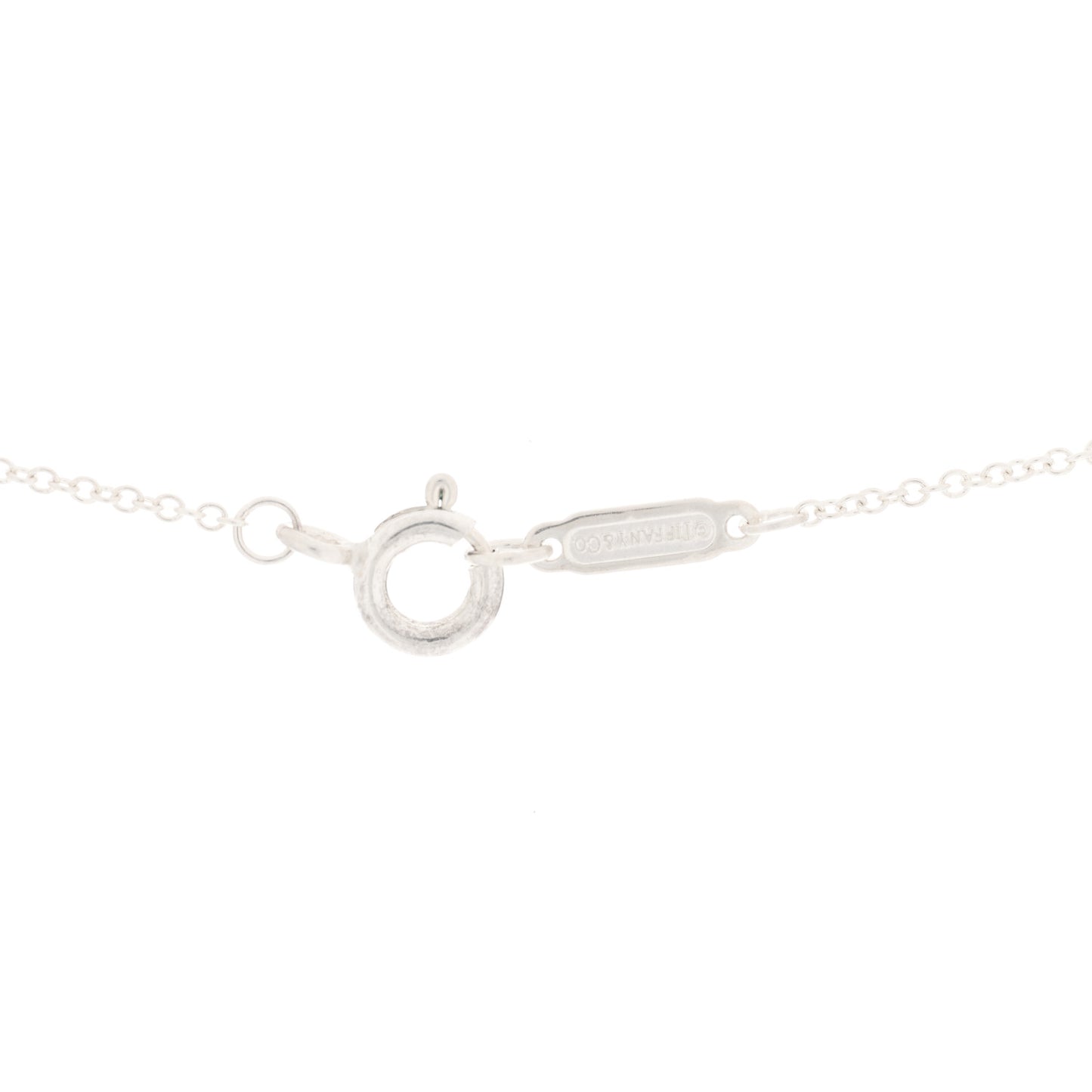 Sterling Silver Enamel Return to Tiffany Double Heart Tag Pendant Necklace Pink