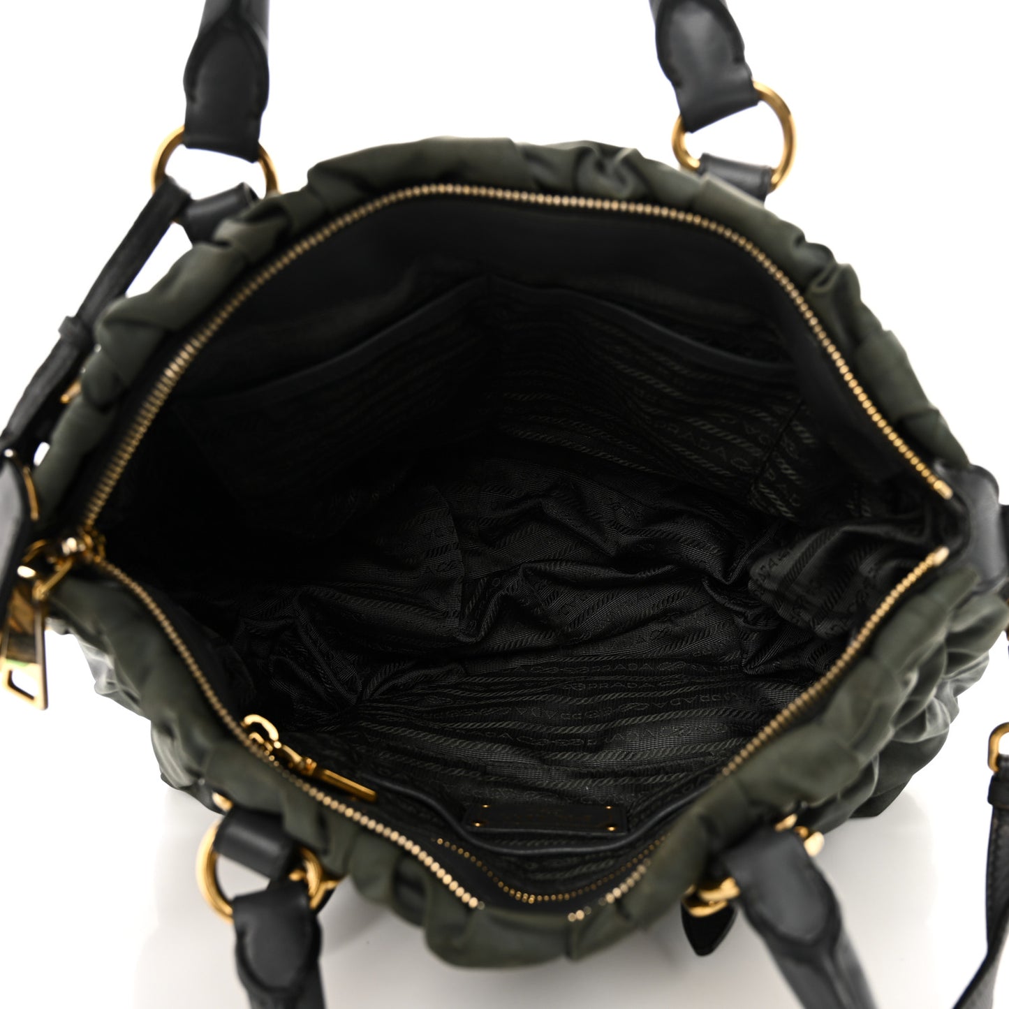 Tessuto Nylon Gaufre Tote Fumo