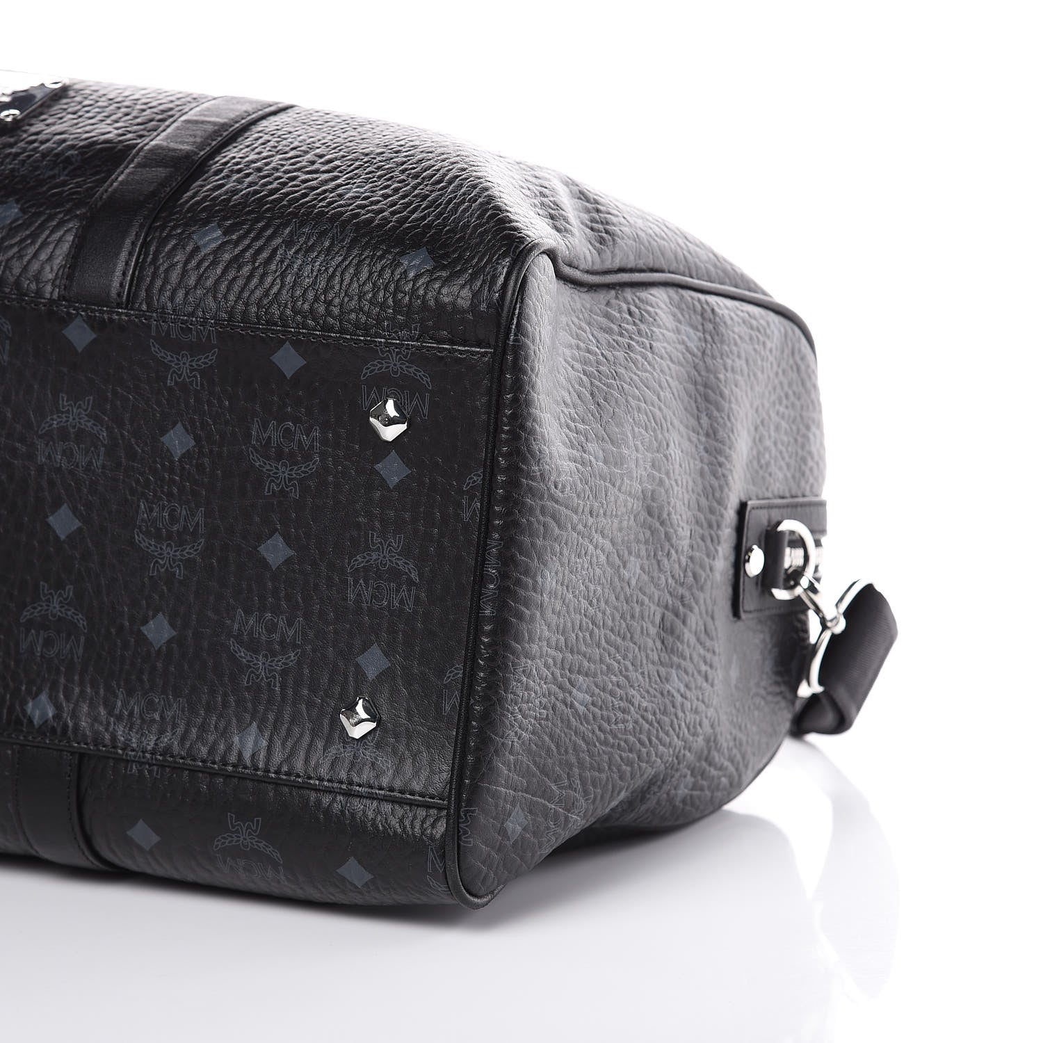 MCM Visetos Medium Traveler Weekender Duffle Bag Black 8 of 8