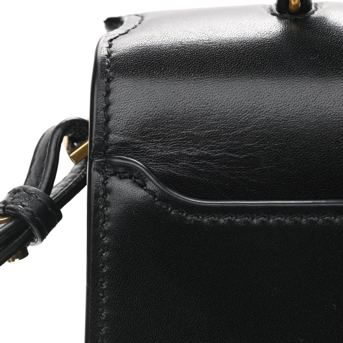 Smooth Calfskin Medium Classic Monogram Cassandra Top Handle Black Rouge Legion