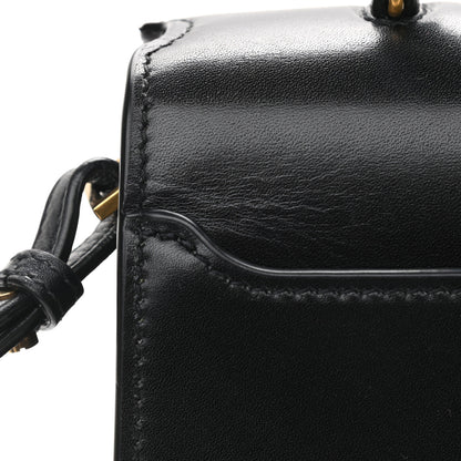 Saint Laurent Smooth Calfskin Medium Classic Monogram Cassandra Top Handle Black Rouge Legion 13 of 14