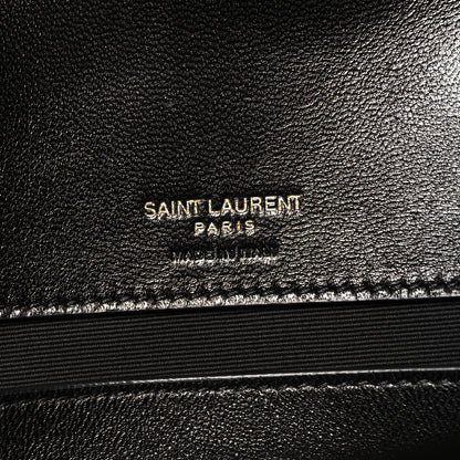 Saint Laurent Lambskin Chevron Quilted Medium Loulou Black 7 of 11