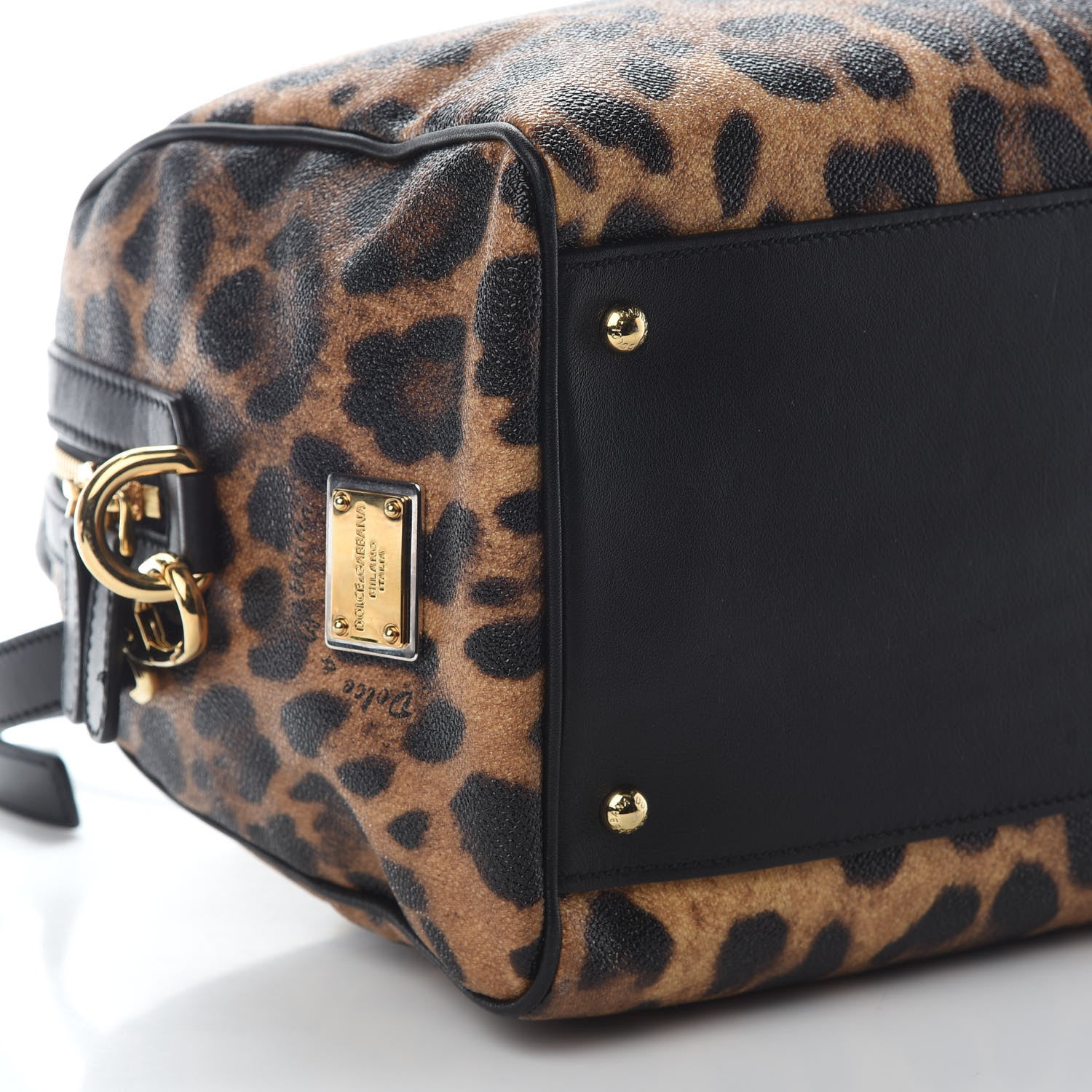 Dolce & Gabbana Dauphine Leopard Print Miss Sicily Boston Satchel 7 of 8