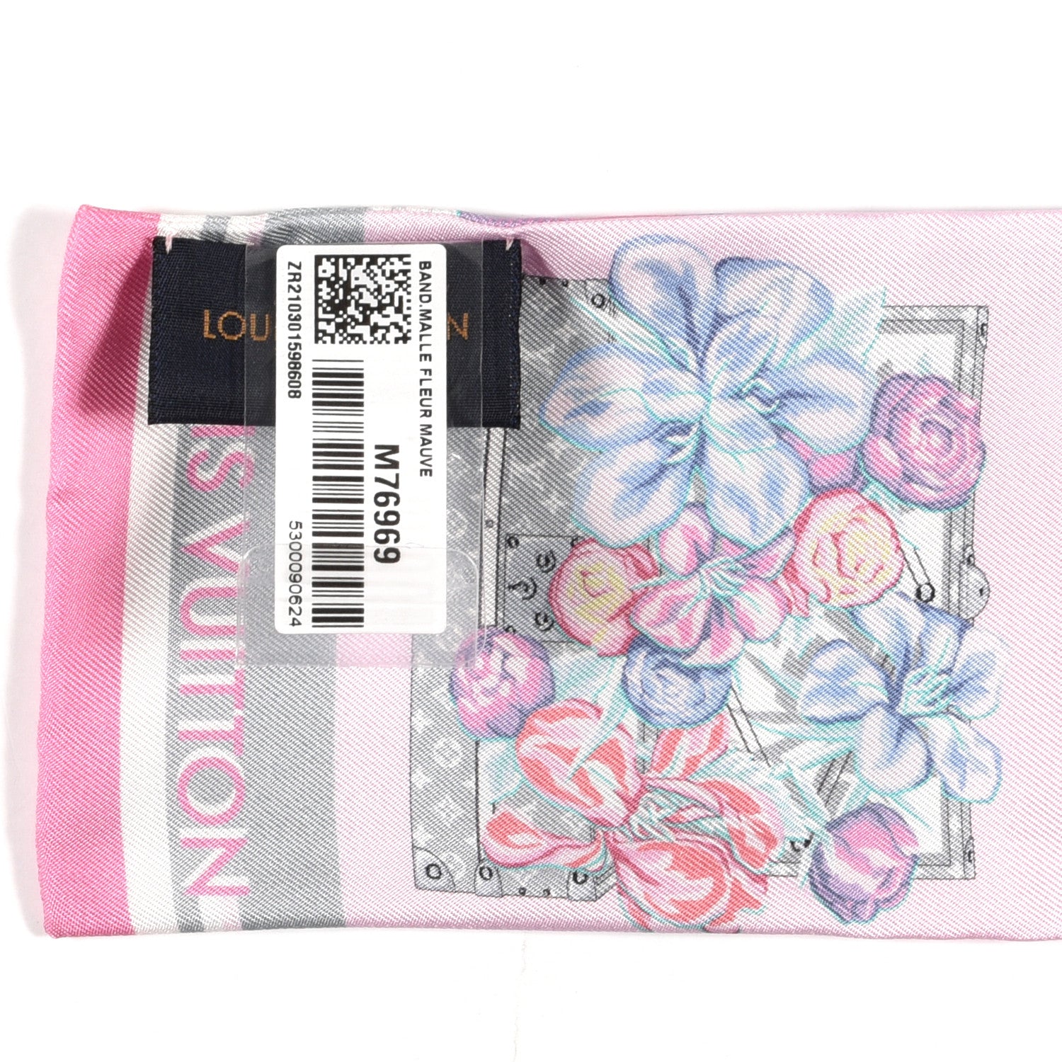 Louis Vuitton Silk Monogram Malle Fleurs Bandeau Mauve 3 of 3