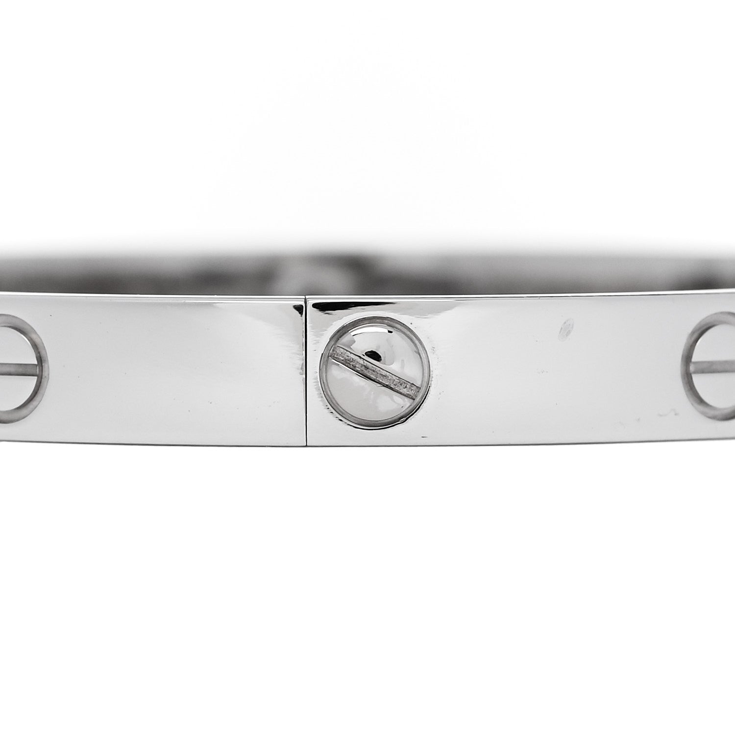 Cartier 18K White Gold 4 Diamond Love Bracelet 18 4 of 8