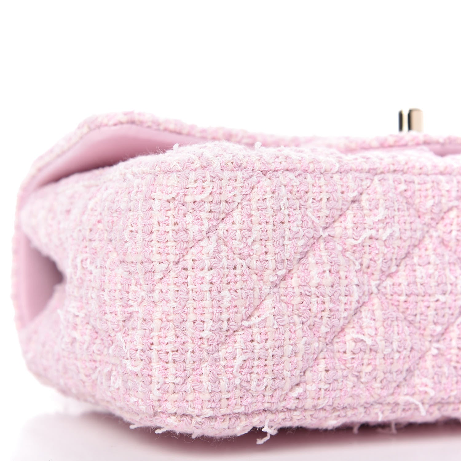 Chanel Tweed Quilted Mini Rectangular Flap Pink 6 of 11