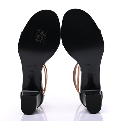 Hermes Calfskin Patent Epsom Manege Sandals 35.5 Black 5 of 8