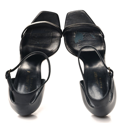 Saint Laurent Nappa Vendome Opyum 110 Sandals 39.5 Black Aged Gold 2 of 11