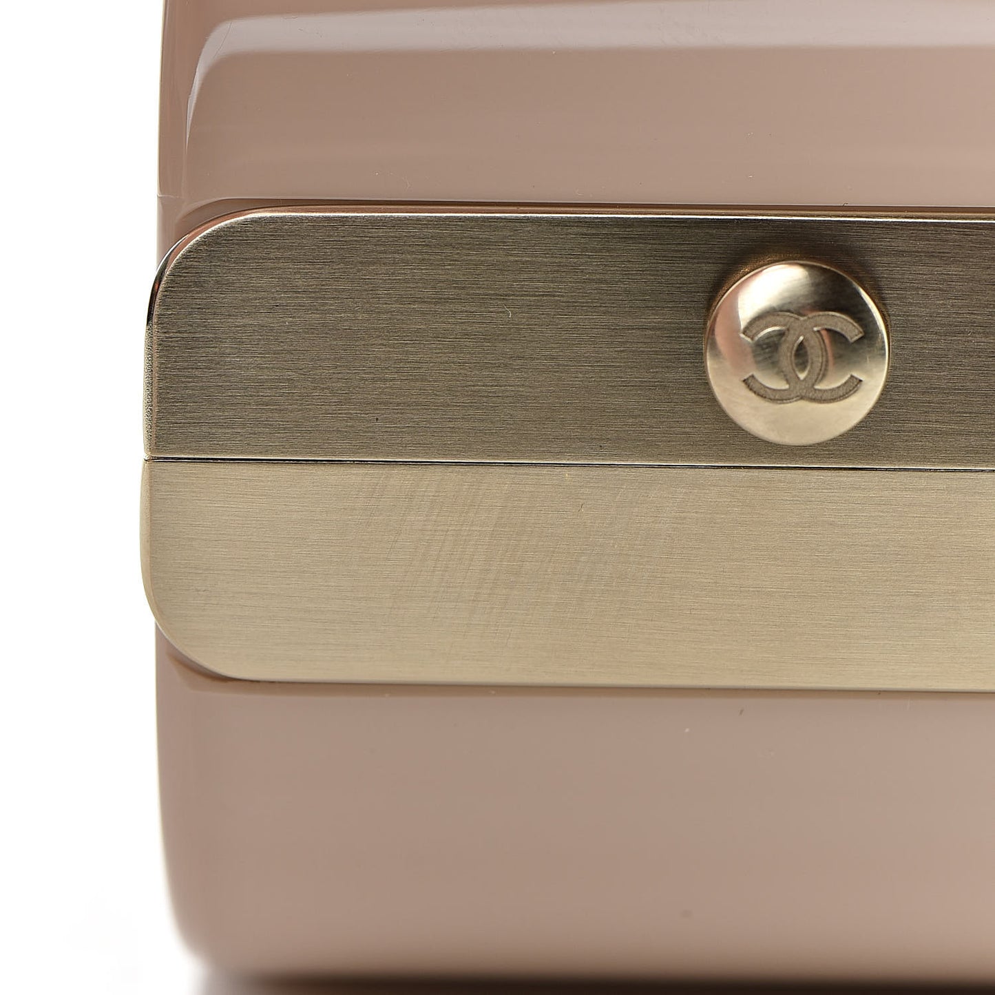 Resin Pearl CC Cuff Gold Pearly White Beige
