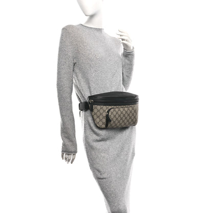 Gucci GG Supreme Monogram Large Belt Bag Beige Ebony Black 2 of 10