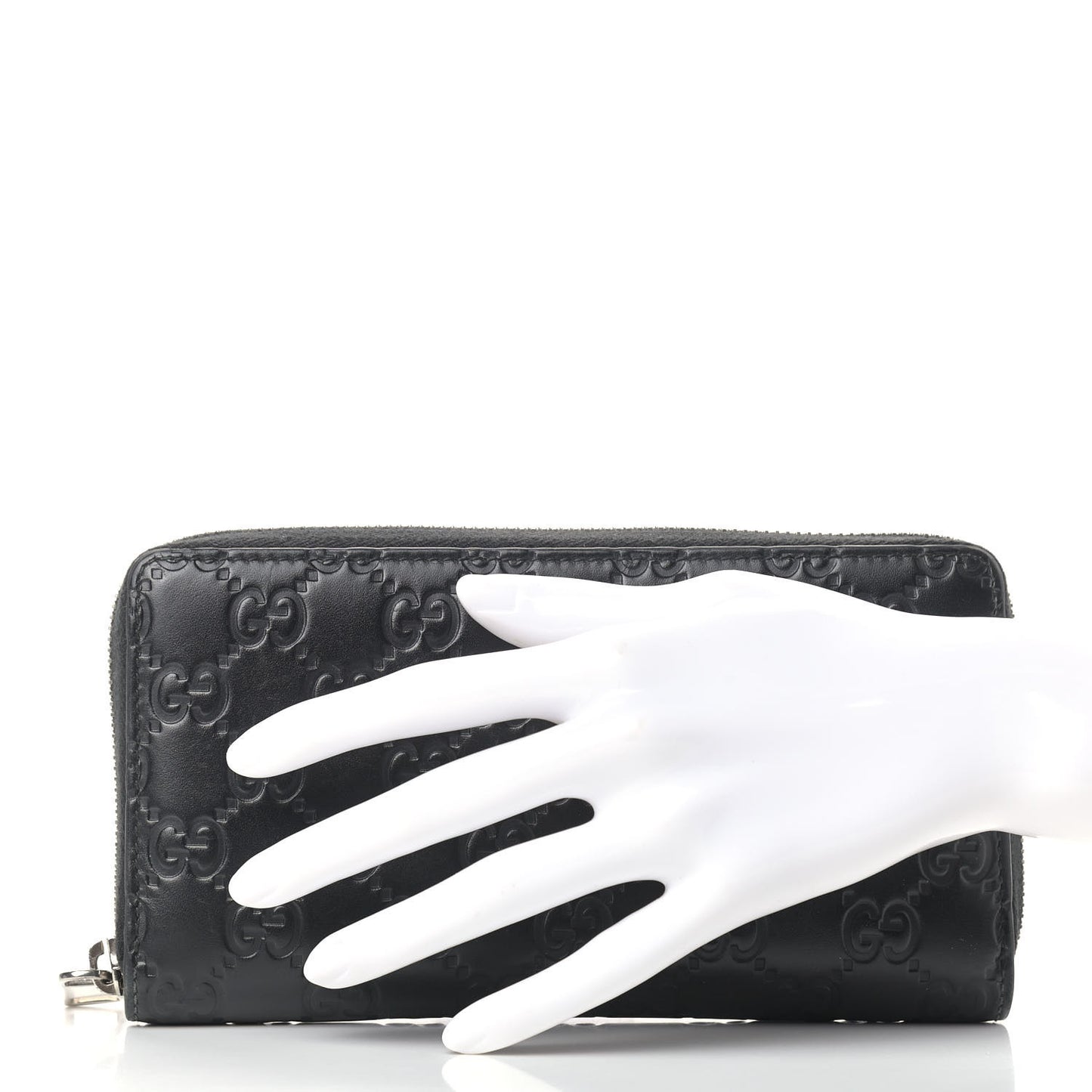 Guccissimma Signature Dorian Zip Around Wallet Black