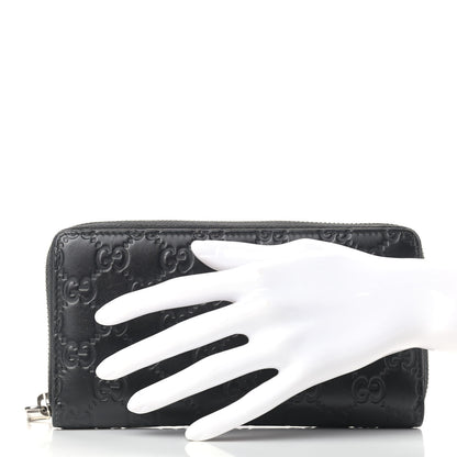 Gucci Guccissimma Signature Dorian Zip Around Wallet Black 2 of 10