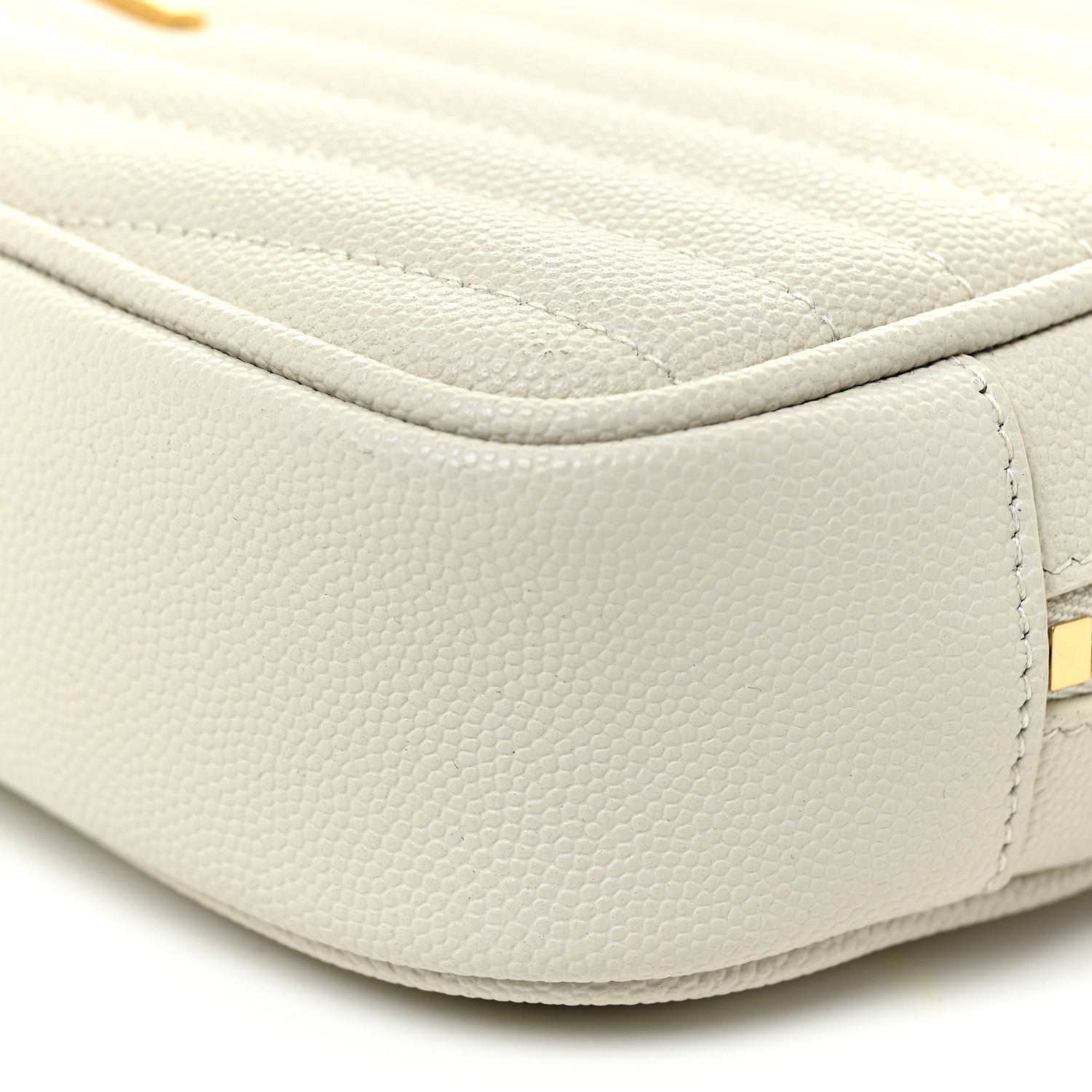 Saint Laurent Grain De Poudre Matelasse Monogram Mini Lou Camera Bag Crema Soft 9 of 10