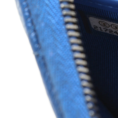 Chanel Caviar Quilted Large Zip Around Wallet Blue 8 of 8