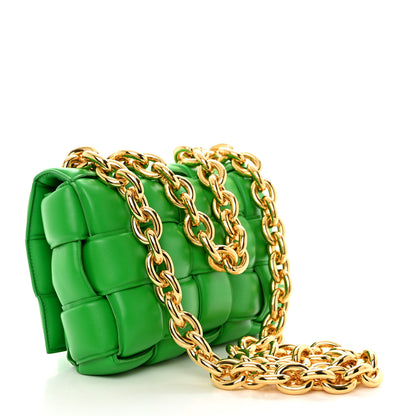 Bottega Veneta Lambskin Maxi Intreccio Padded Chain Cassette Crossbody Bag Parakeet 2 of 10
