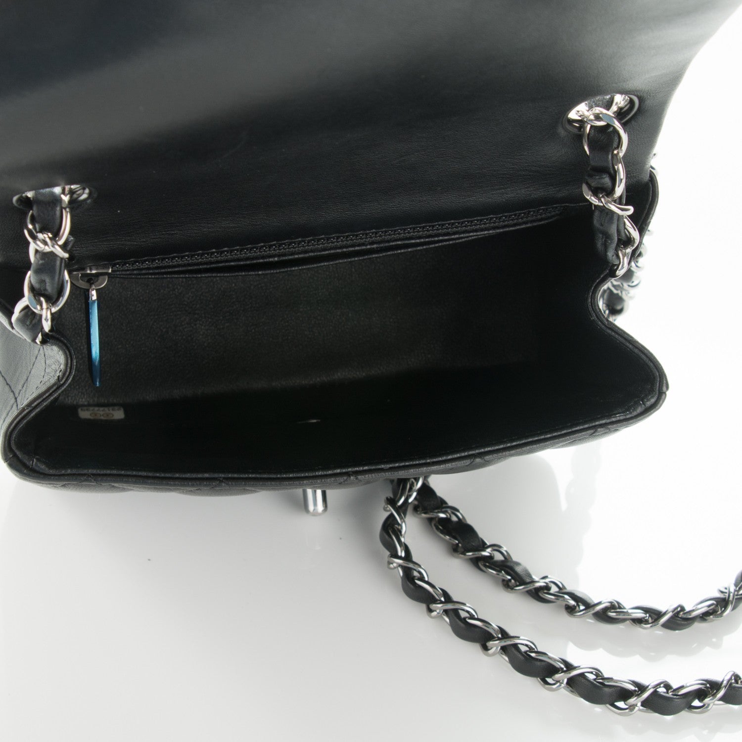 Chanel Lambskin Quilted Mini Square Flap Black 6 of 8