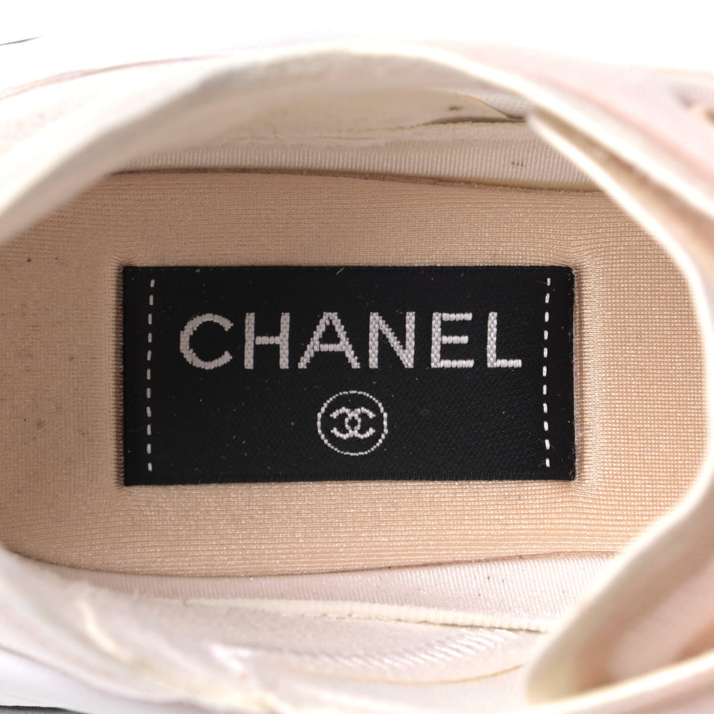 Lycra Fabric CC Sneakers 37.5 White Beige