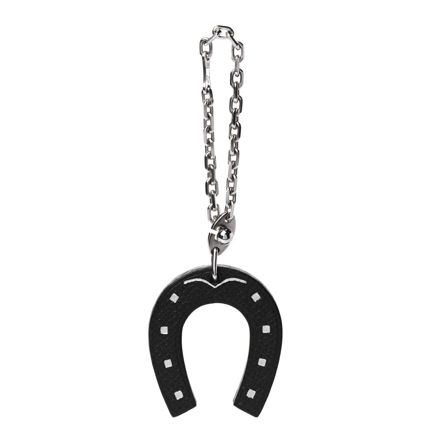 Epsom Lucky Horseshoe Key Ring Graphite Orange