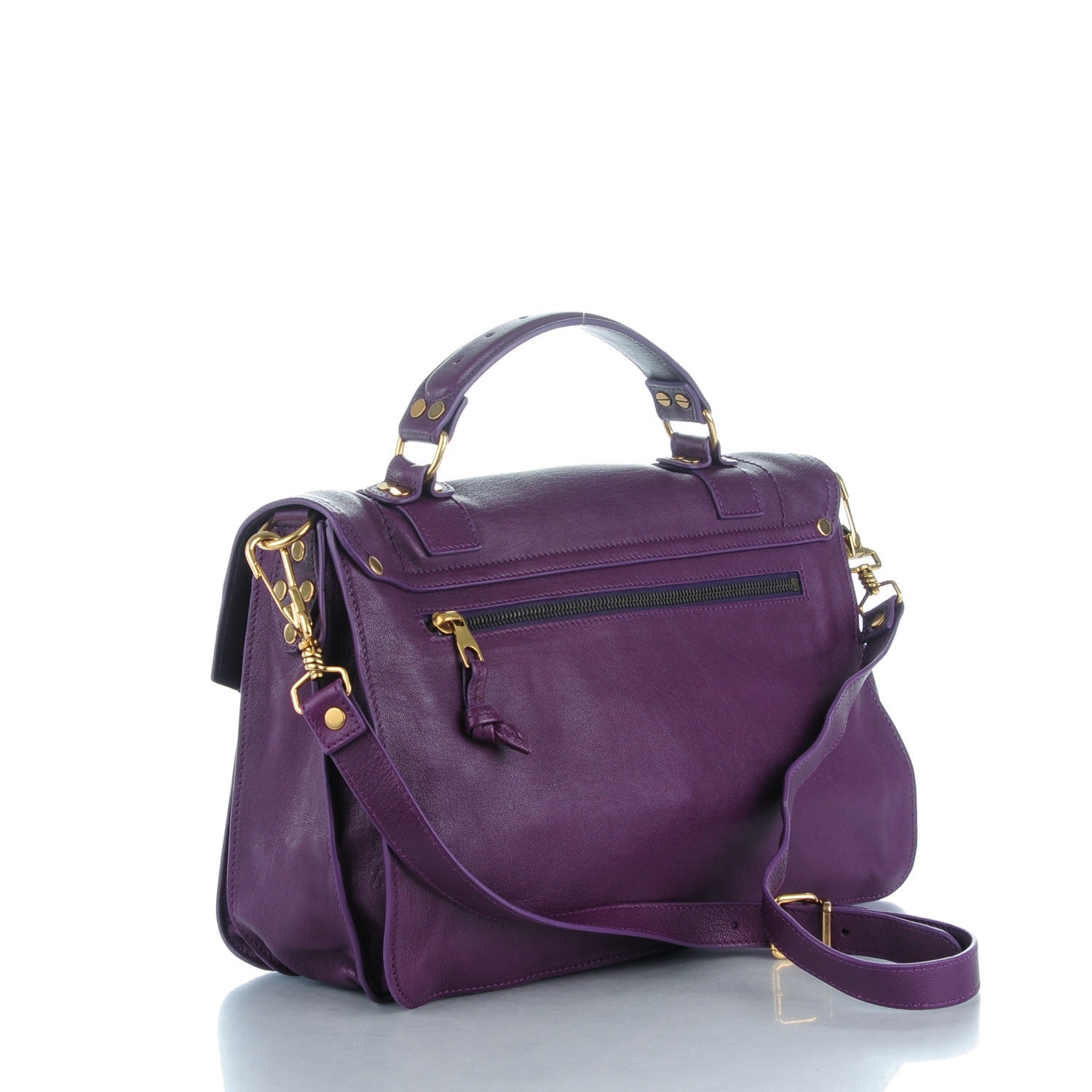 Proenza Schouler Lambskin Medium PS1 Satchel Grape Jam 3 of 7