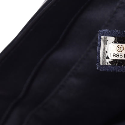 Chanel Lambskin Quilted Large Now and Forever Flap Navy 7 of 8