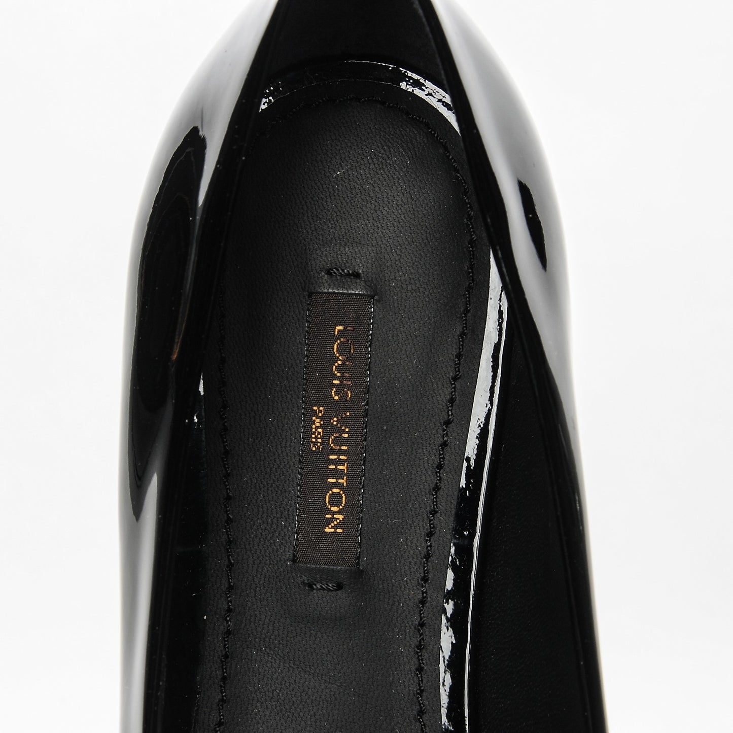 Patent Calfskin Betty Ballerina Flats 41 Black