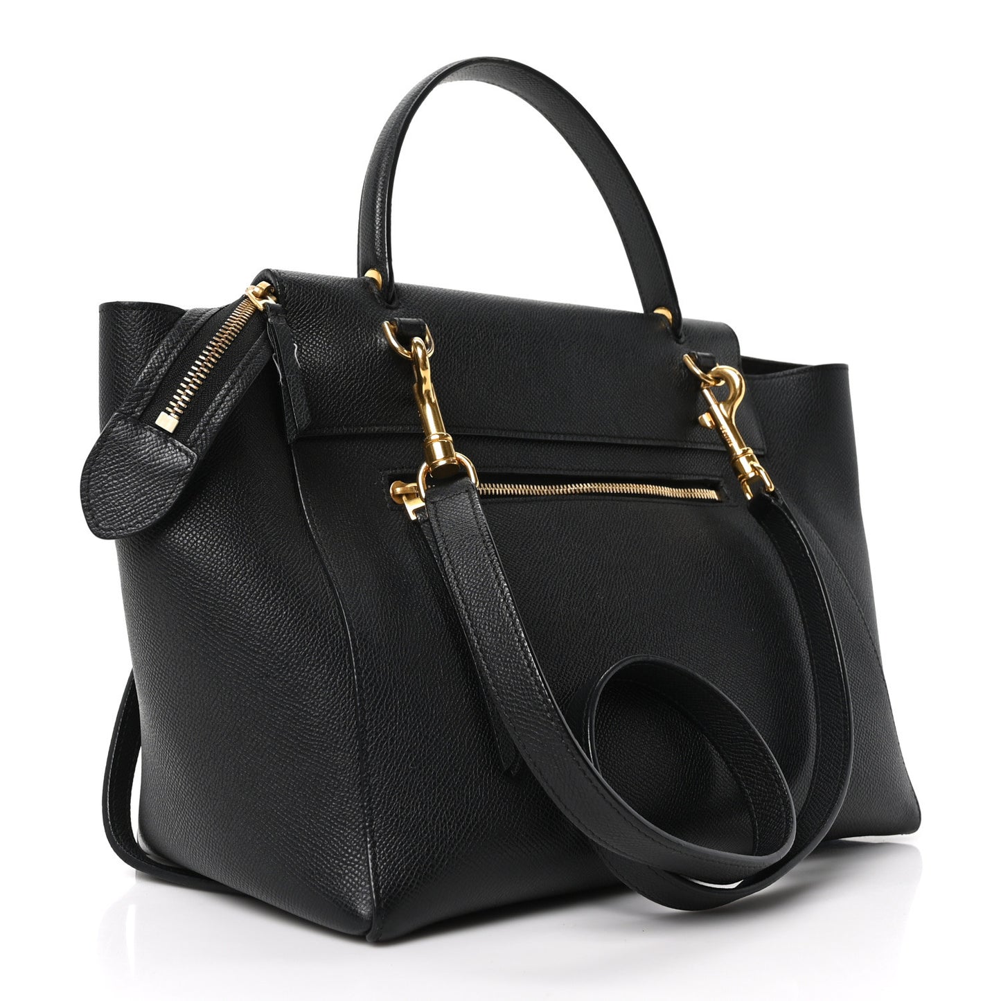 Grained Calfskin Mini Belt Bag Black