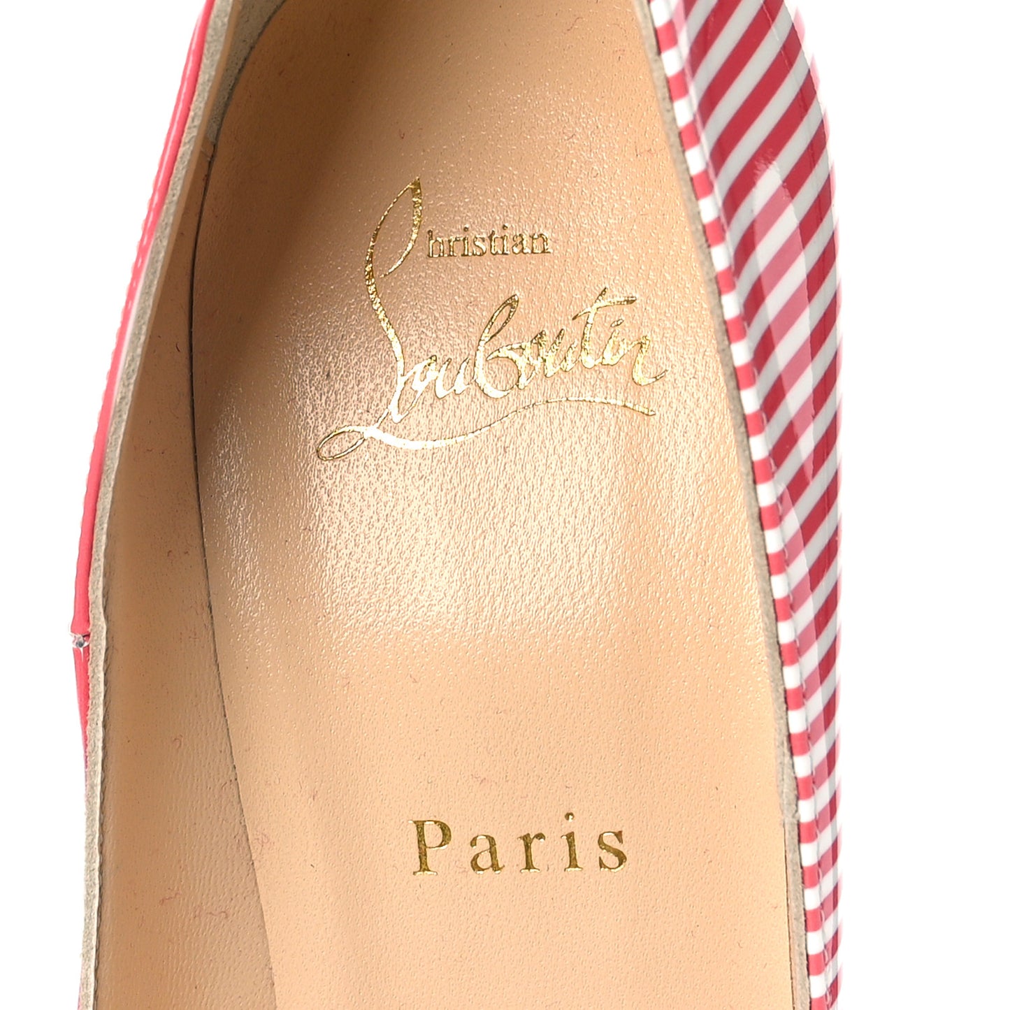 Patent Stripes Kate 120 Pumps 38 Smoothie White
