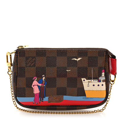 Louis Vuitton Damier Ebene 2016 Christmas Animation Mini Pochette Accessories 1 of 8