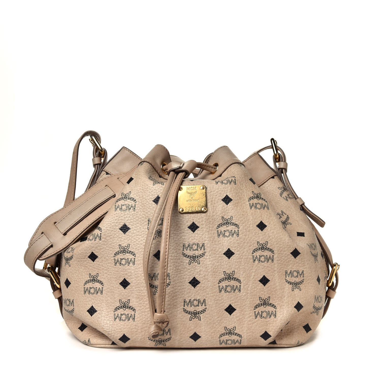 Visetos Essential Drawstring Bucket Bag Beige