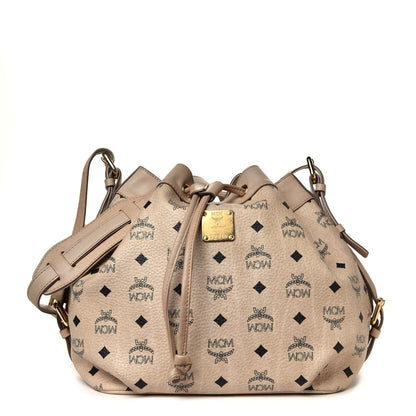 MCM Visetos Essential Drawstring Bucket Bag Beige 2 of 20