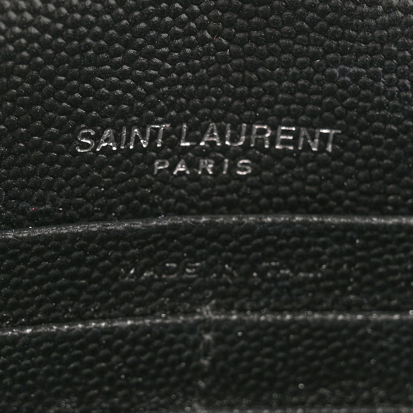 Grain De Poudre Matelasse Chevron Monogram Envelope Chain Wallet Black