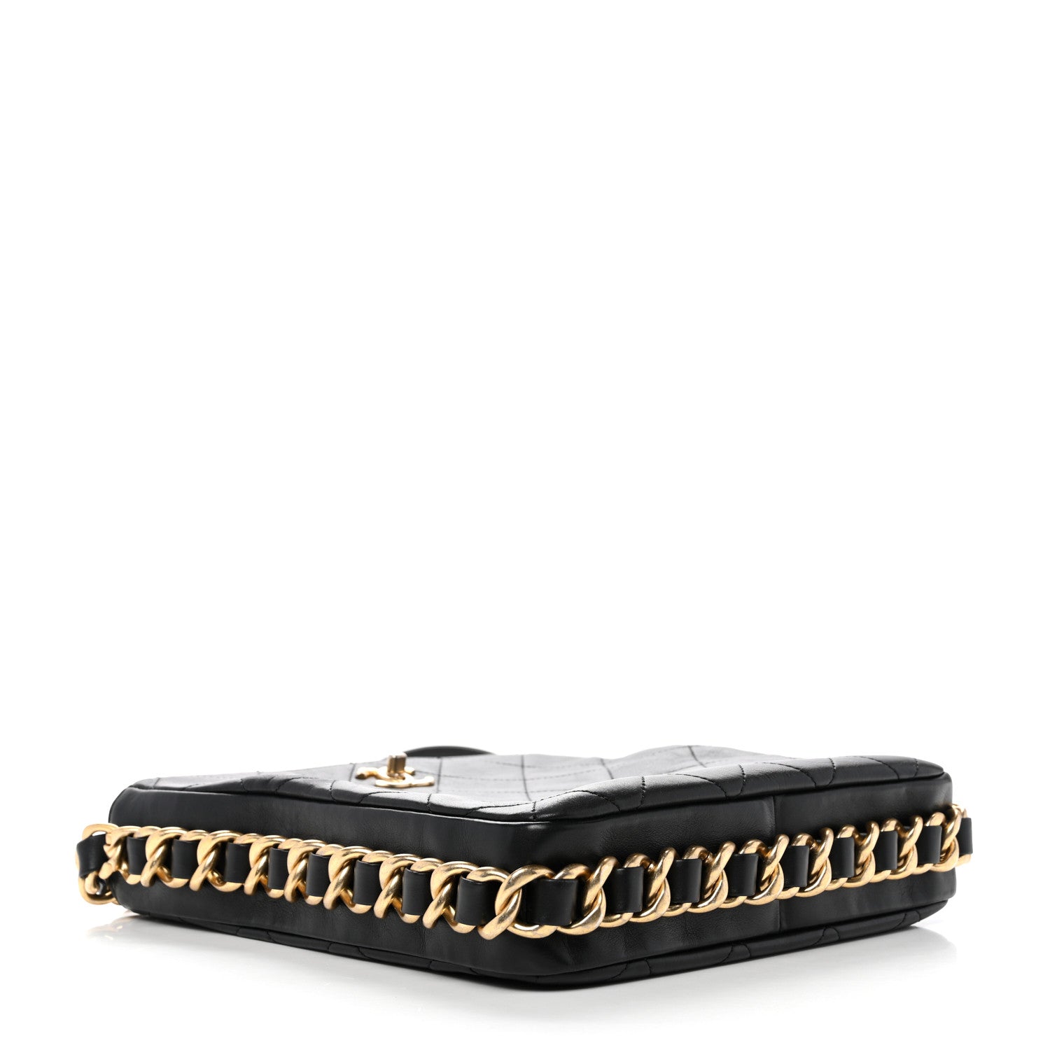 Chanel Calfskin Quilted Framing Chain Hobo Black 3 of 10