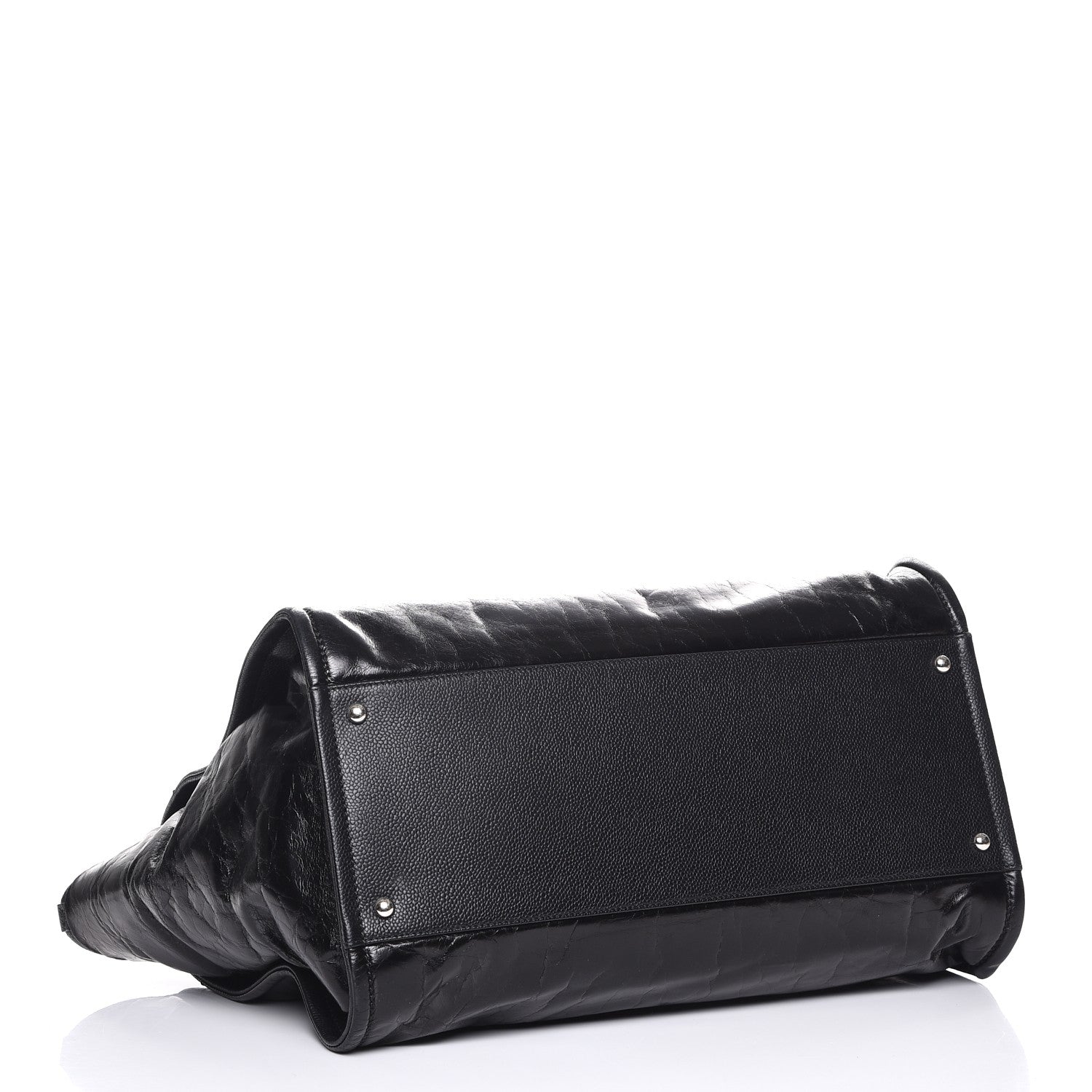 Chanel Glazed Calfskin Large Deauville Tote Black 5 of 10