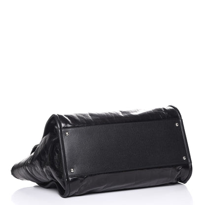 Chanel Glazed Calfskin Large Deauville Tote Black 5 of 10