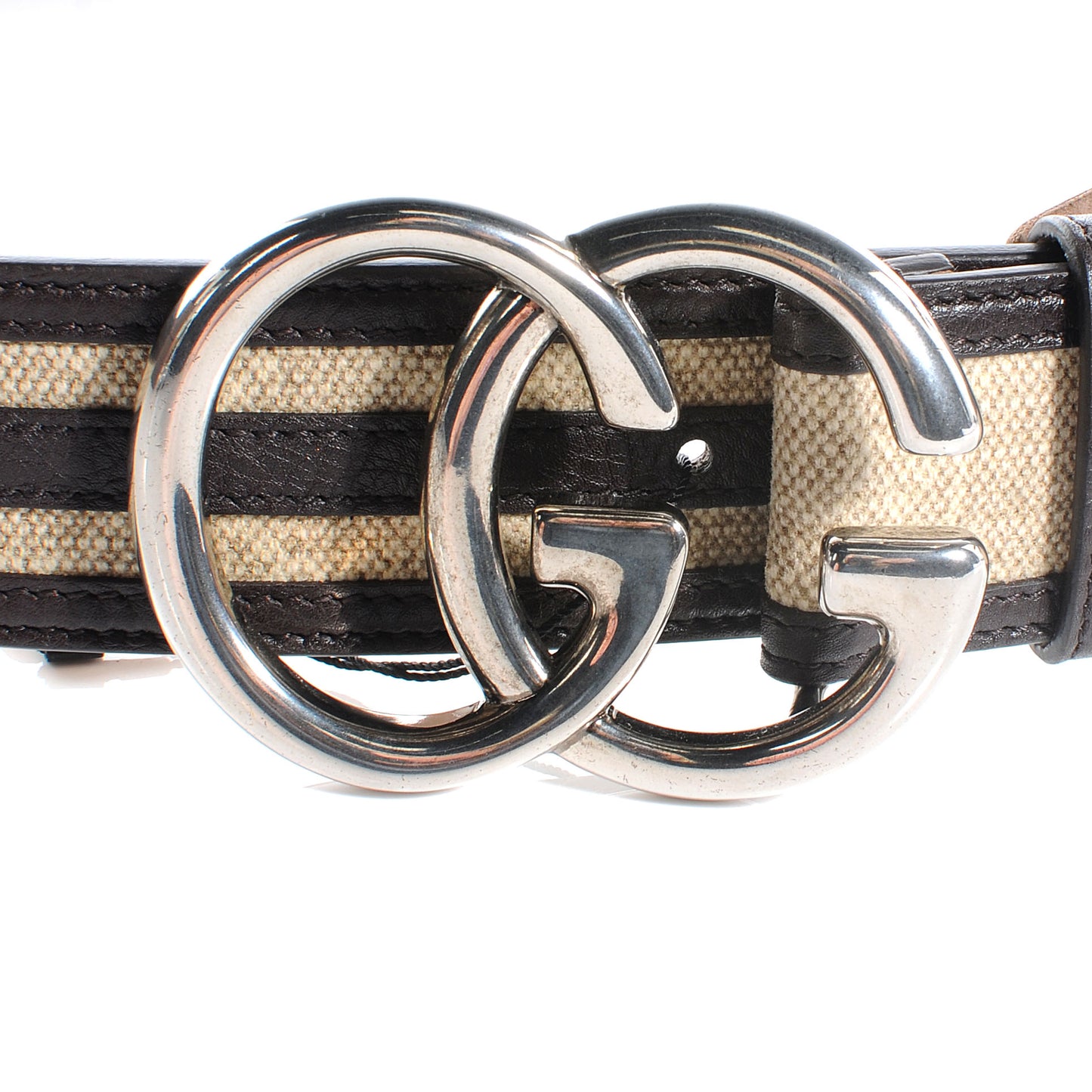 Monogram Leather Double G Belt 110 44