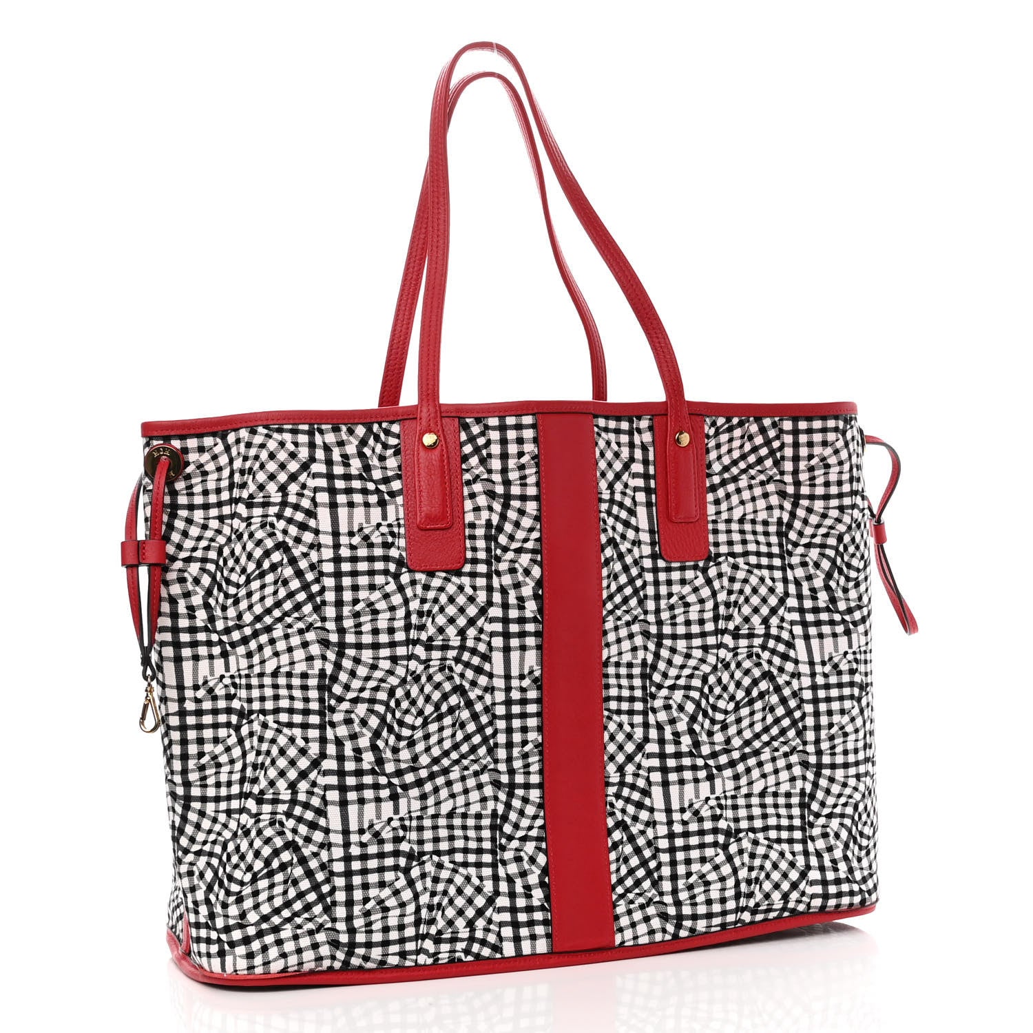 MCM Visetos Large Liz Reversible Shopper Tote Ruby Red 5 of 15