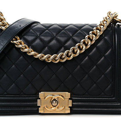 Chanel Calfskin Quilted Medium Boy Flap Black 14 of 21