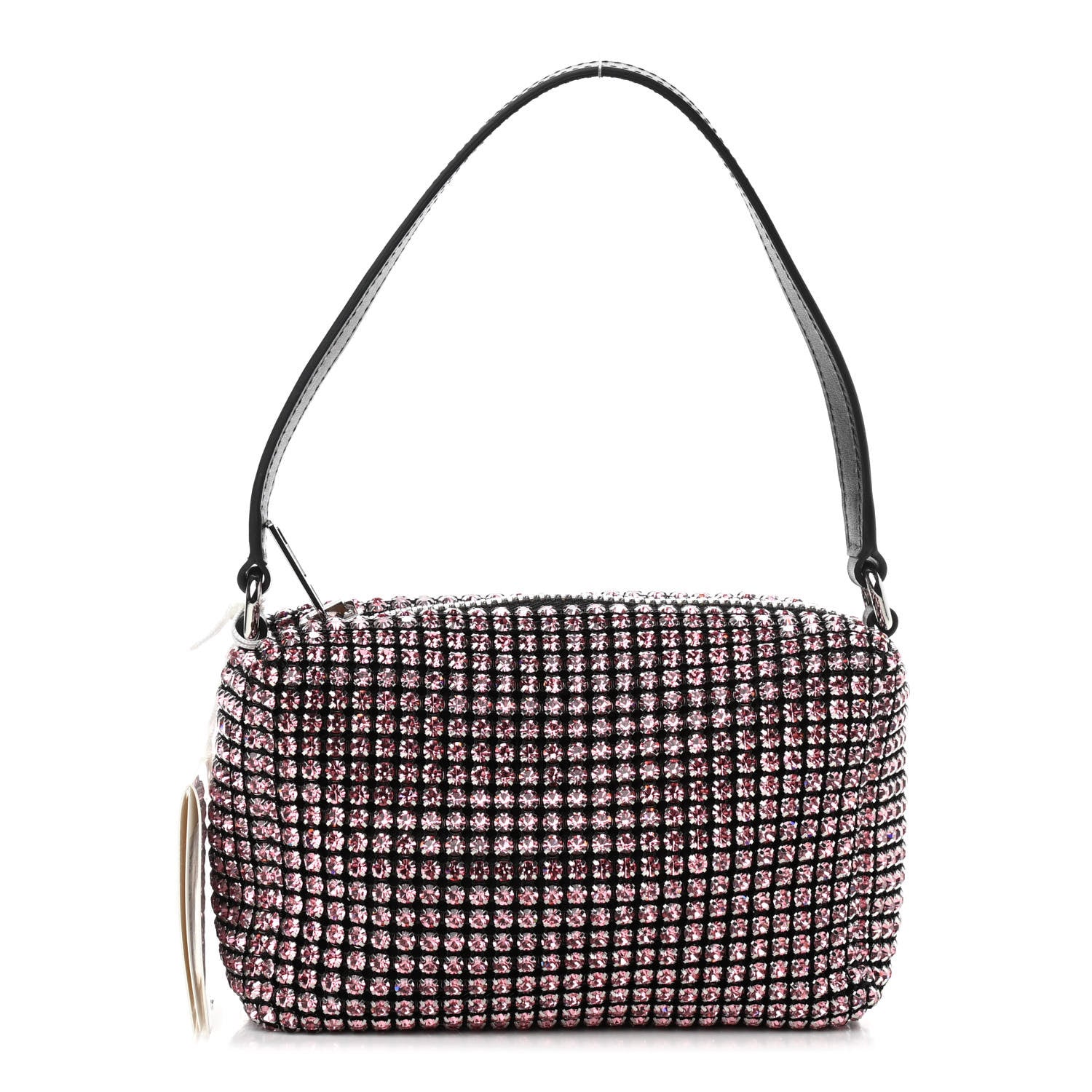 Alexander Wang Mesh Crystal Rhinestone Mini Heiress Pouch Pink 1 of 9