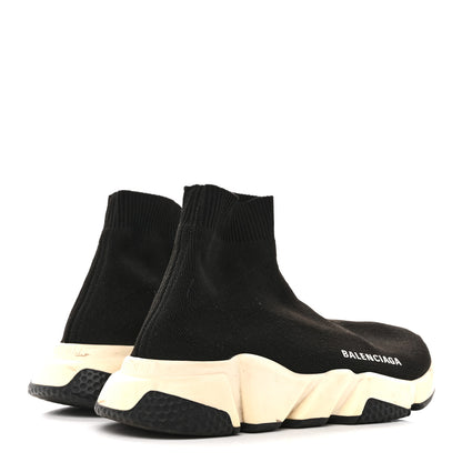 Balenciaga Neoprene Knit Womens Speed Sneakers 37 Black White 5 of 11