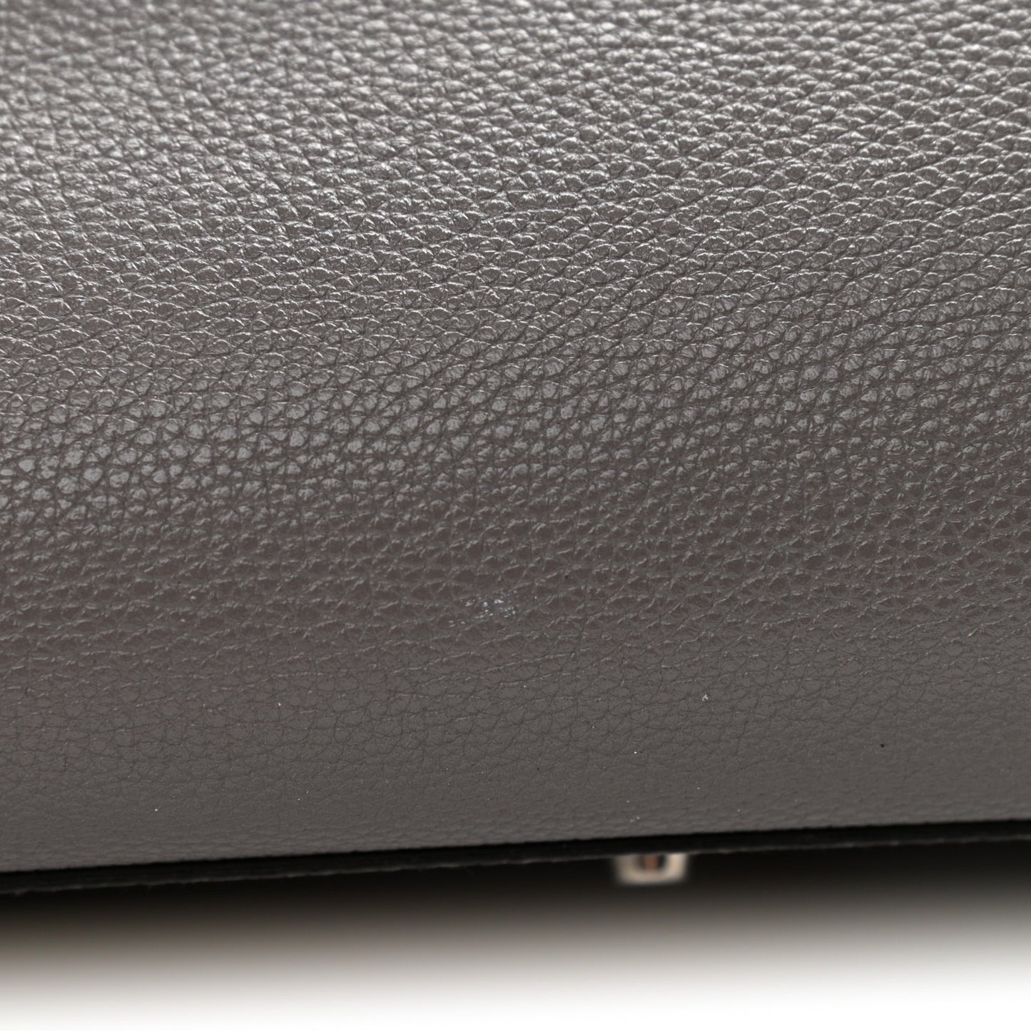 Grainy Calfskin Medium Zumi Top Handle Bag Dusty Grey