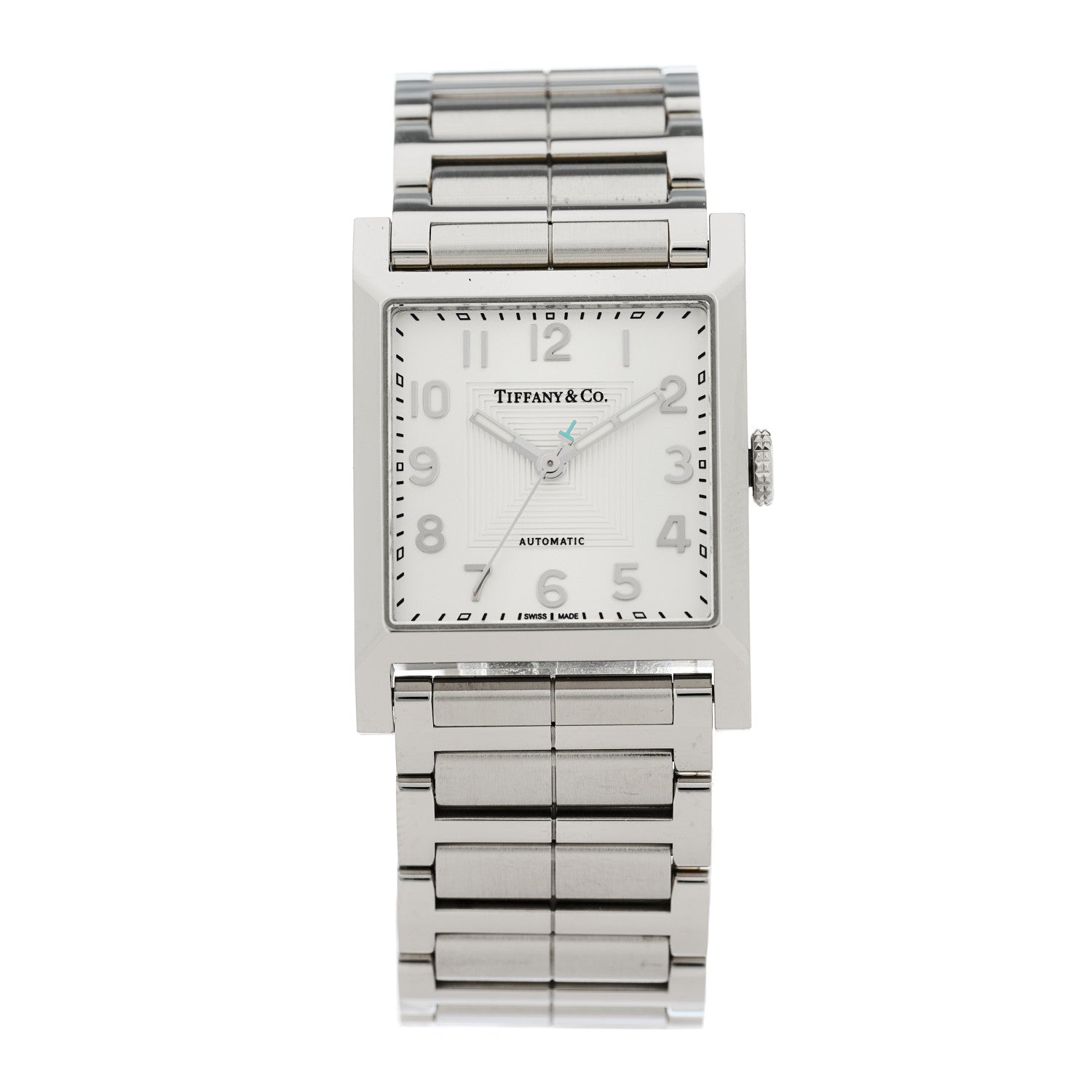 Tiffany Stainless Steel 27mm 1837 Makers Square Automatic Watch 1 of 6