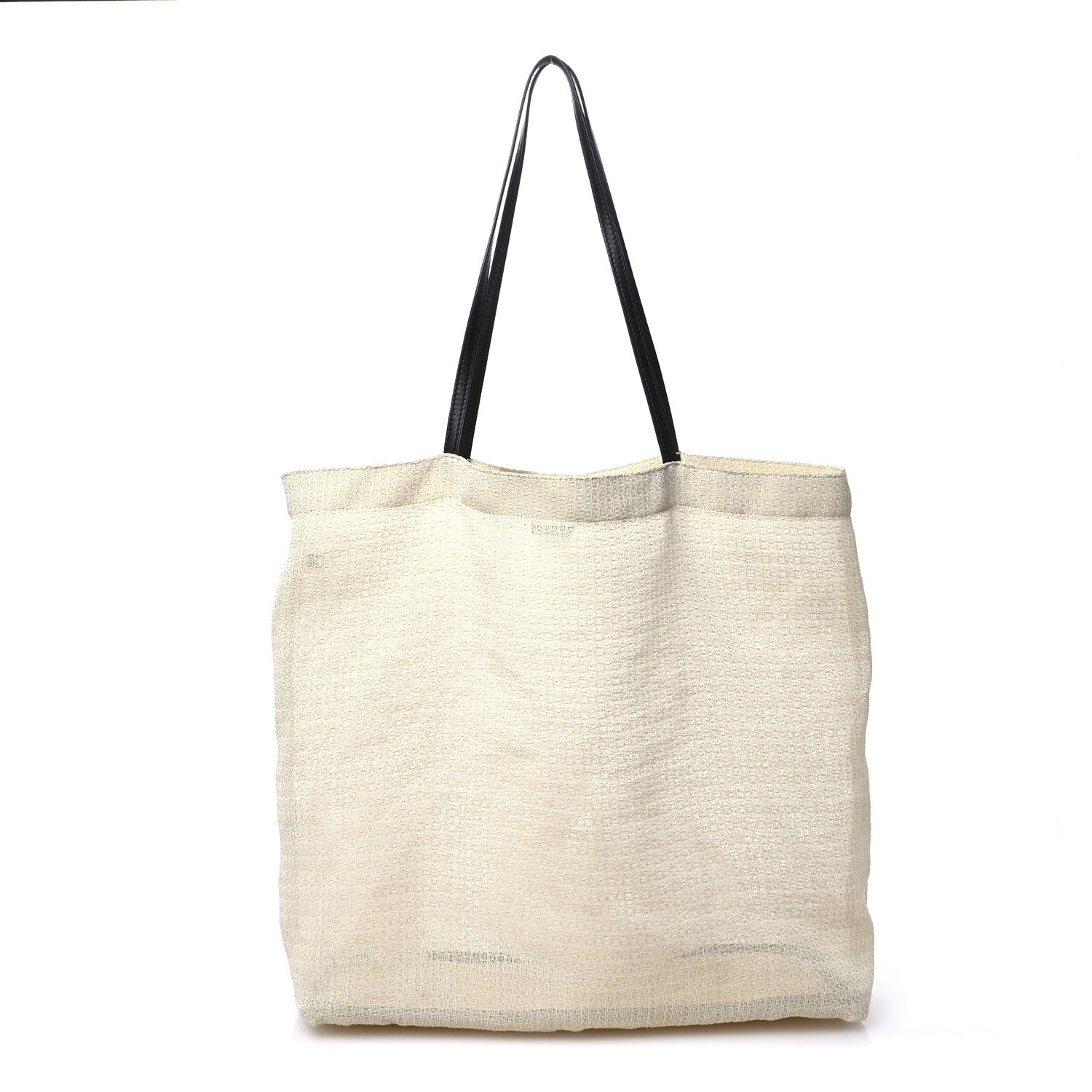 The Row Mesh Saddle Calfskin Barn Tote Bag Ivory 8 of 12