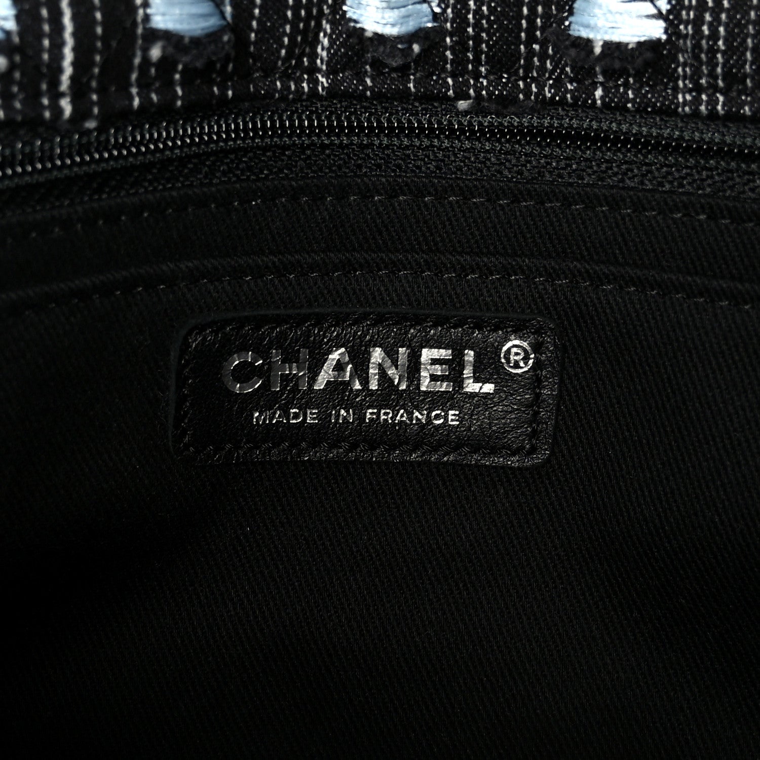 Chanel Denim Woven Medium Flap Light Blue 6 of 11