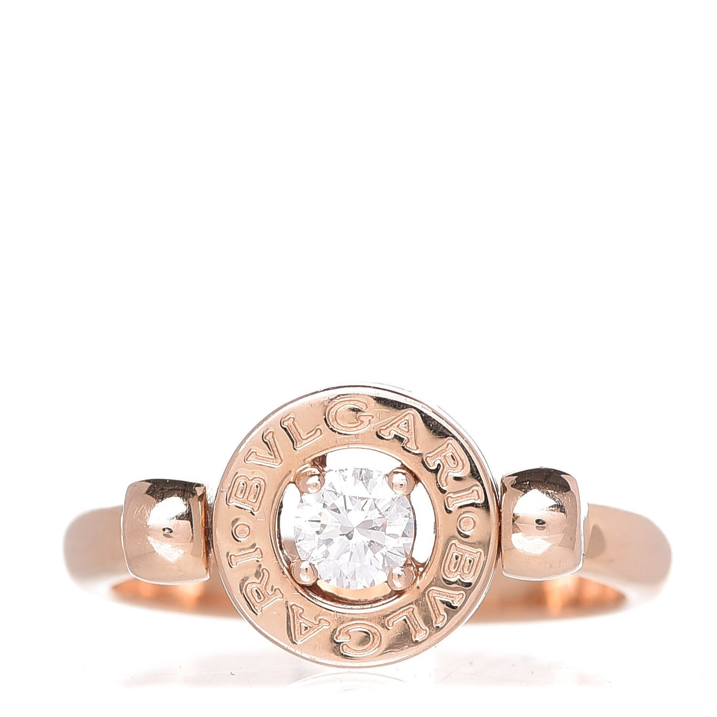 18K Rose Gold Diamond Bvlgari Bvlgari Ring 52 6