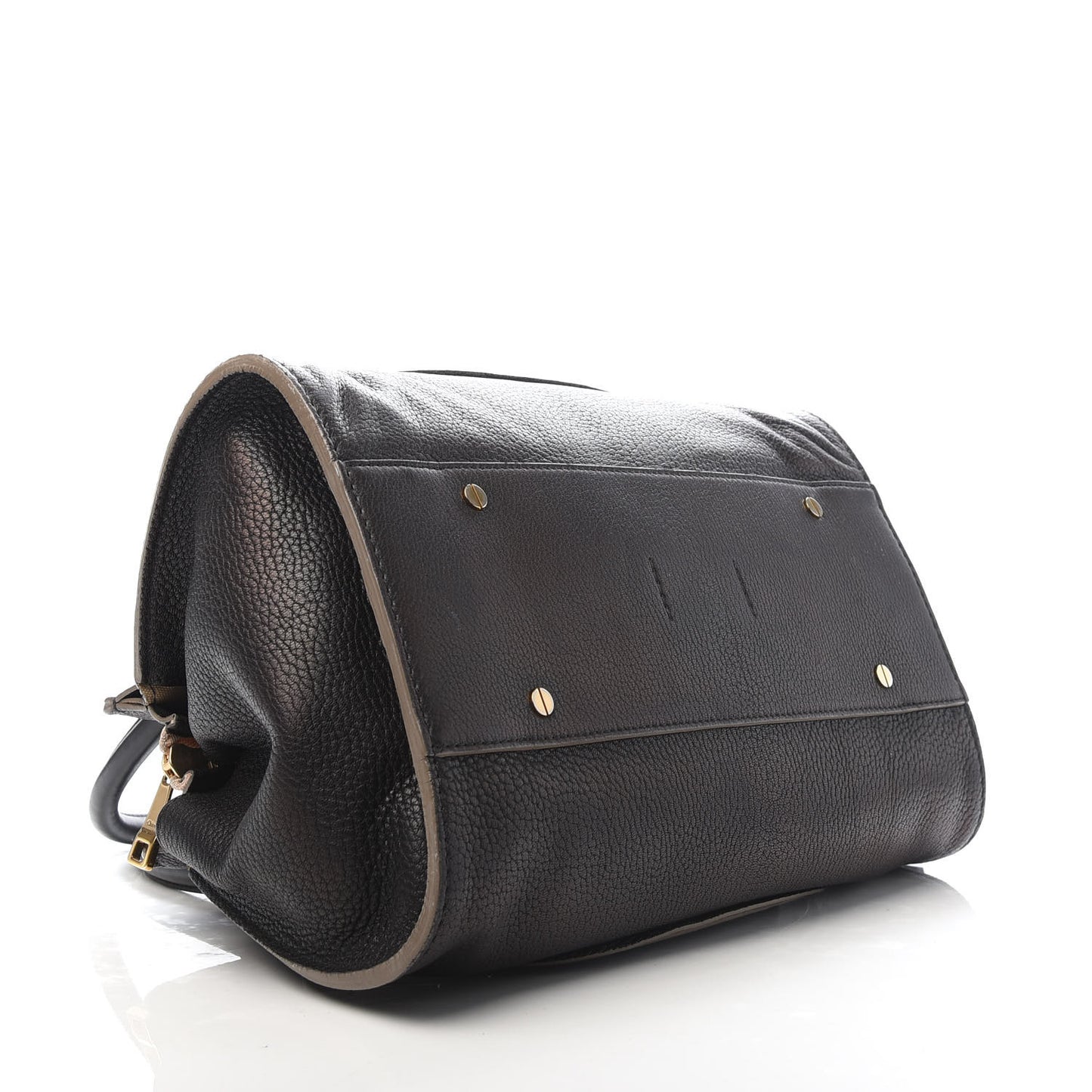 Calfskin Medium Everston Satchel Black