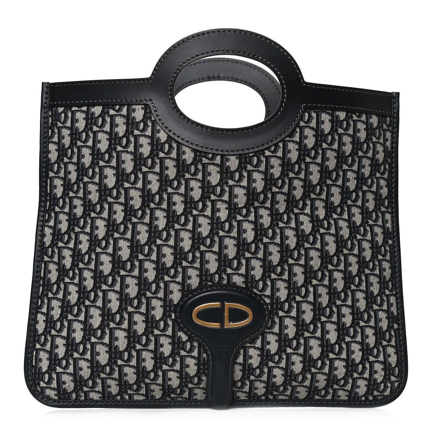 Oblique Fold Over Clutch Blue